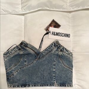 Moschino x HM Blue Denim Corset